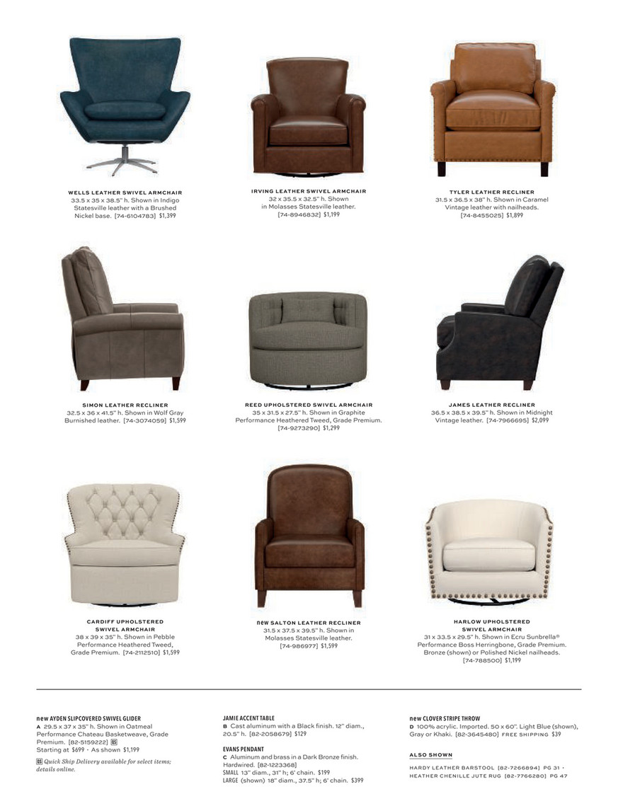 Pottery barn simon recliner new arrivals