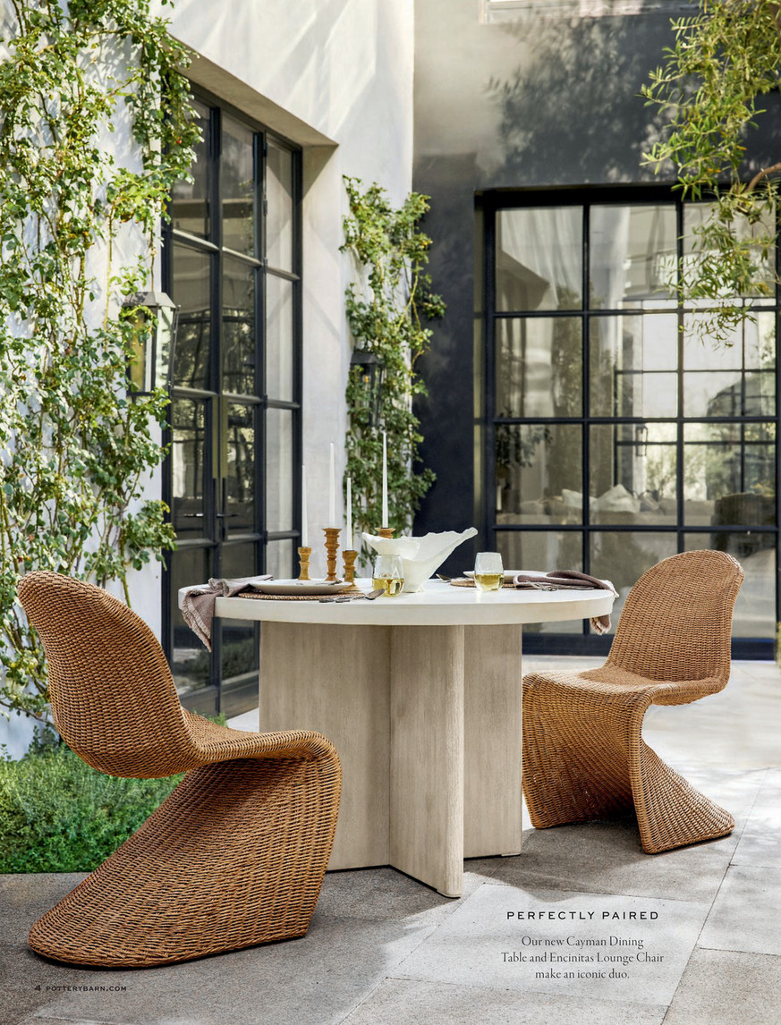 Pottery Barn - Outdoor 2025 - Huntington Petite Wicker Swivel