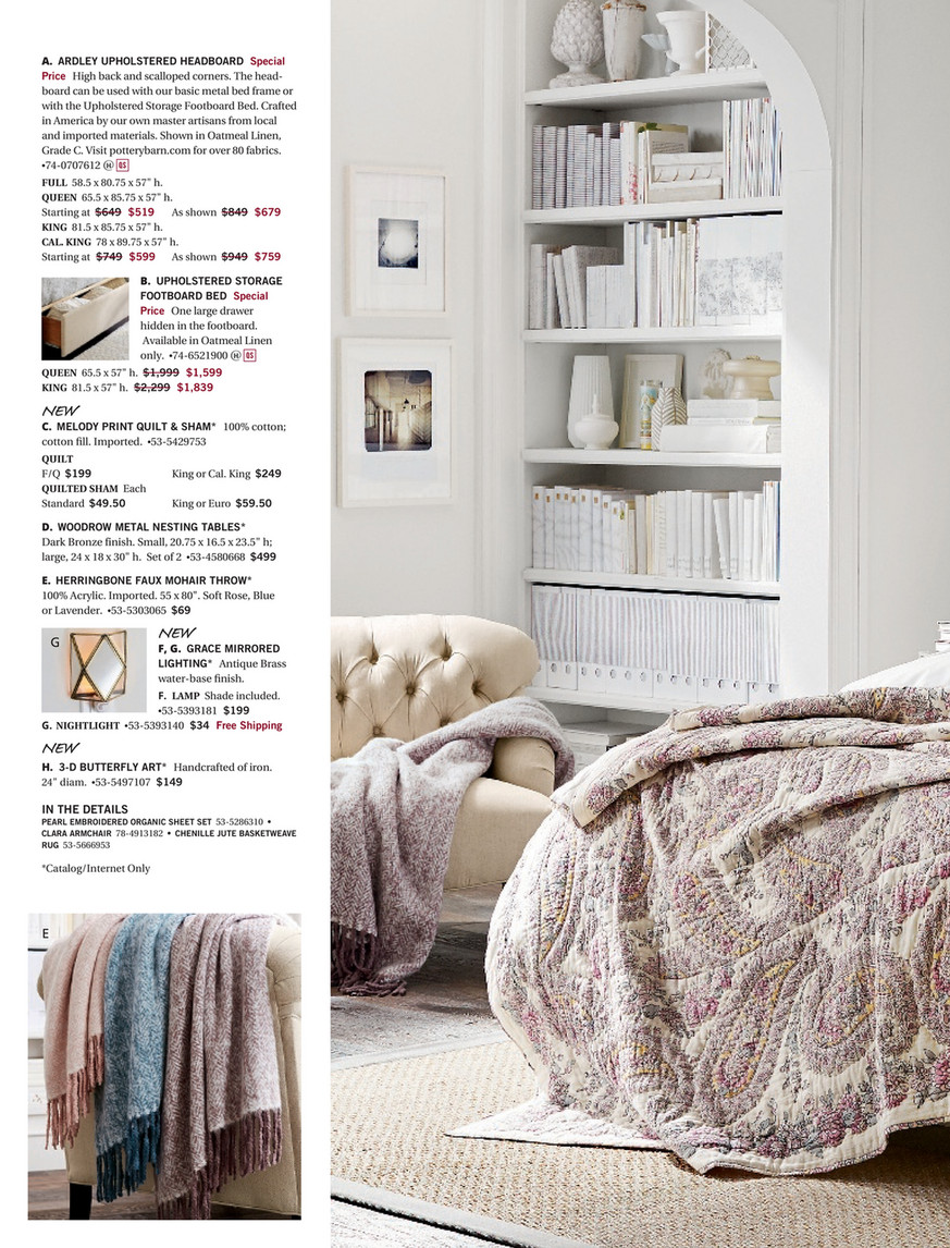 Pottery Barn Bed Bath Spring 2017 D1 Herringbone Mohair