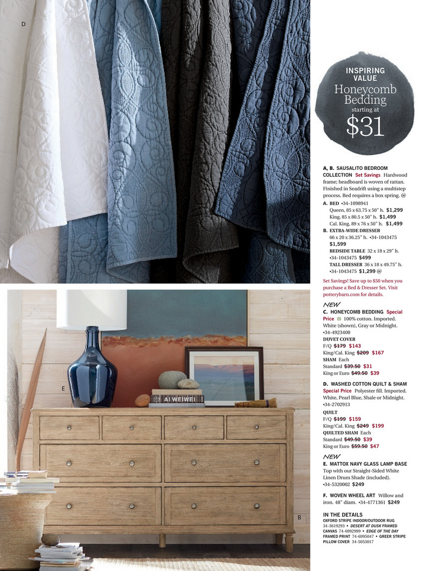 Pottery Barn Spring 2017 D2 Sausalito Extra Wide Dresser Seadrift