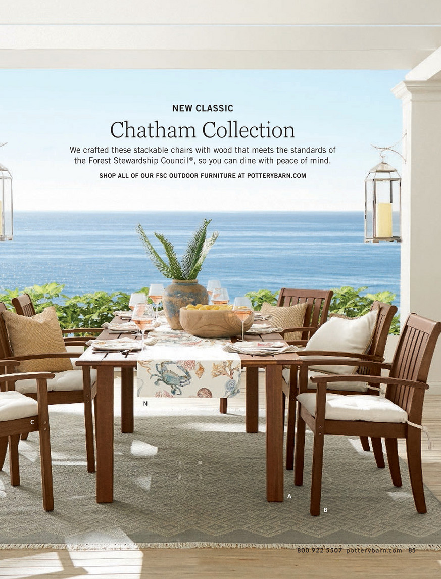 Pottery Barn Summer 2017 D1 Chatham Butterfly Extending Dining Table 74 106