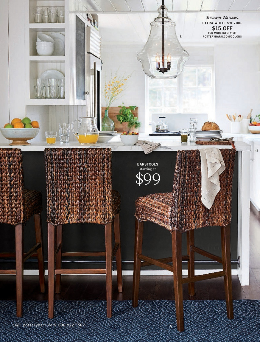 Pottery barn deals wicker counter stools