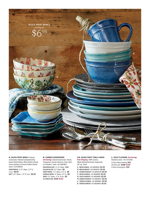 Pottery Barn - Summer 2017 D1 - Cambria Dinnerware, 16-Piece Cereal ... Pottery Barn - Summer 2017 D1 - Cambria Dinnerware, 16-Piece Cereal ...