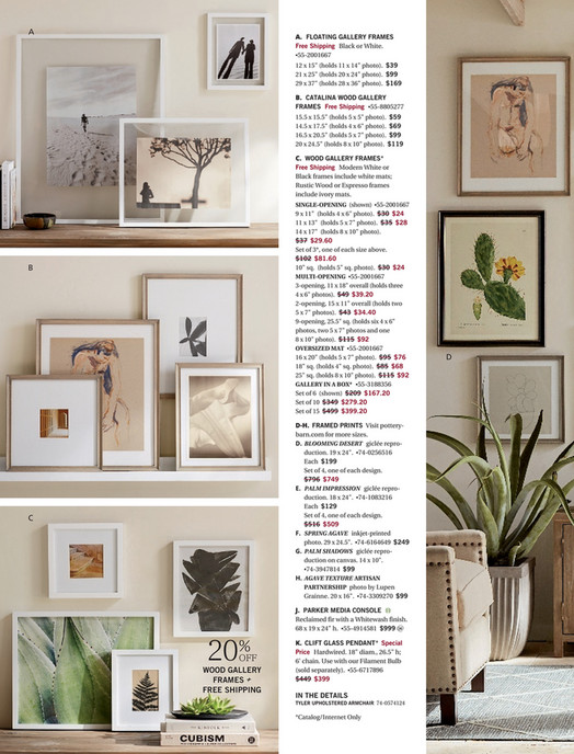 Pottery Barn Summer 2018 D2 Catalina Gray Wood Gallery Frame 8 A Floating Gallery Frames Free Black Or White