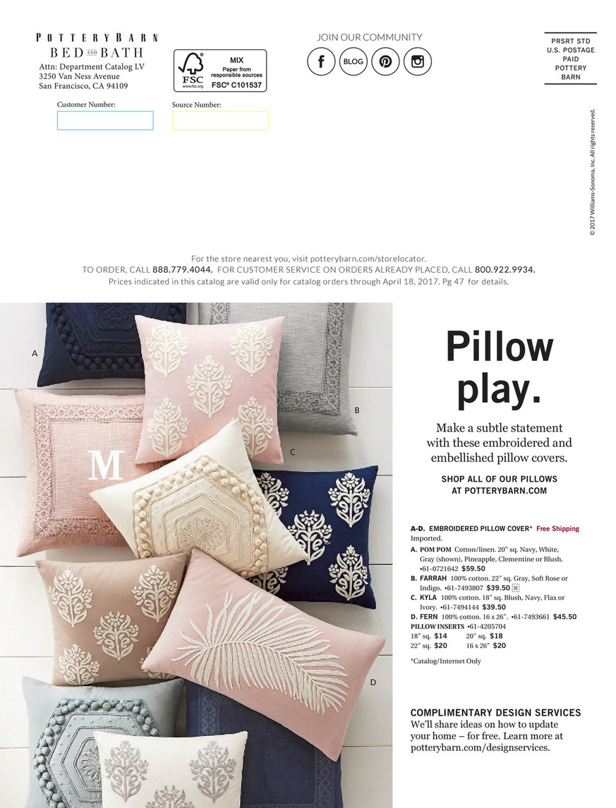 Pottery Barn Summer Bed Bath D1 Page 92