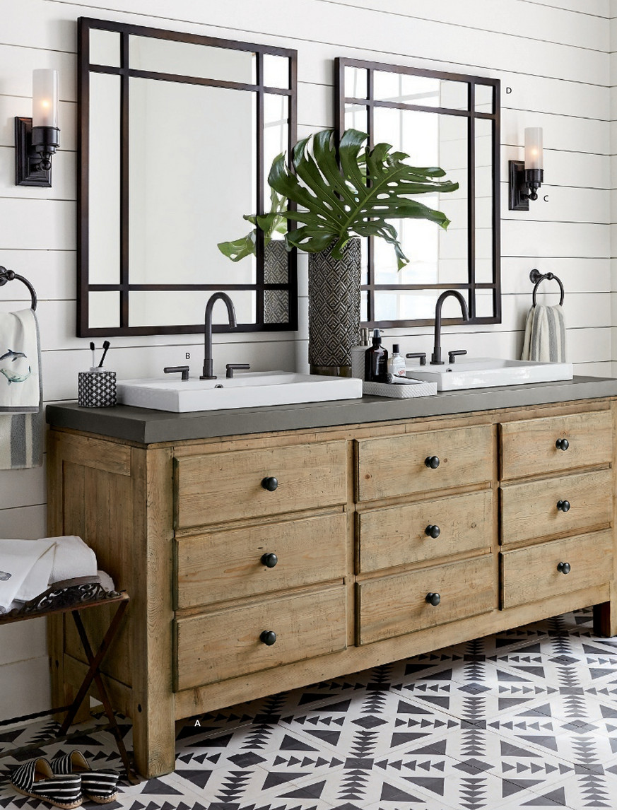 Pottery Barn Summer Bed Bath D1 Mason Single Sink Vanity