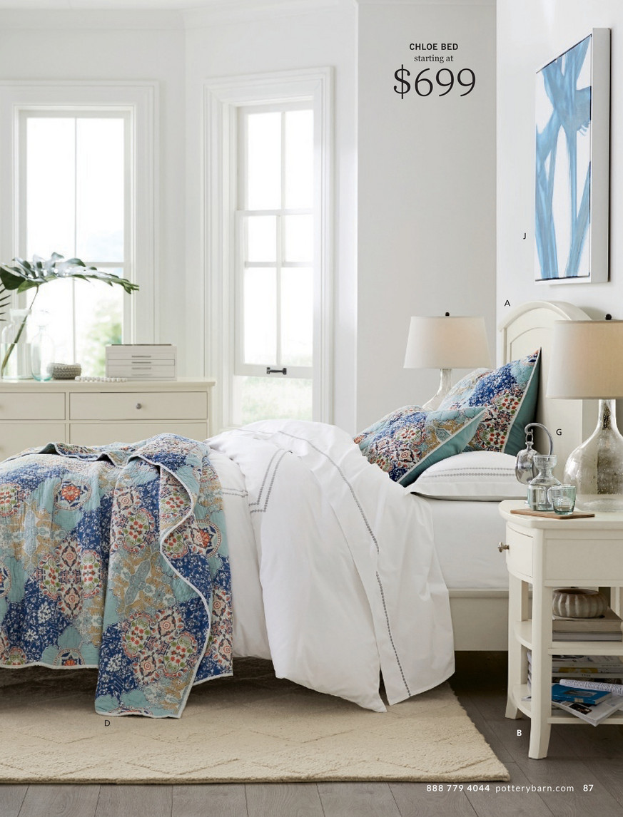 Pottery Barn - Summer Bed & Bath D9 - Lorraine Upholstered Storage Pottery Barn - Summer Bed & Bath D9 - Lorraine Upholstered Storage