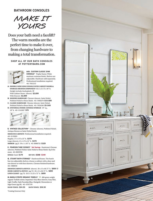 Pottery Barn Summer Bed Bath D3 Vintage Fixed Mirror Large Bathroom Consoles Make It Yours Does Your Bath Need A Facelift