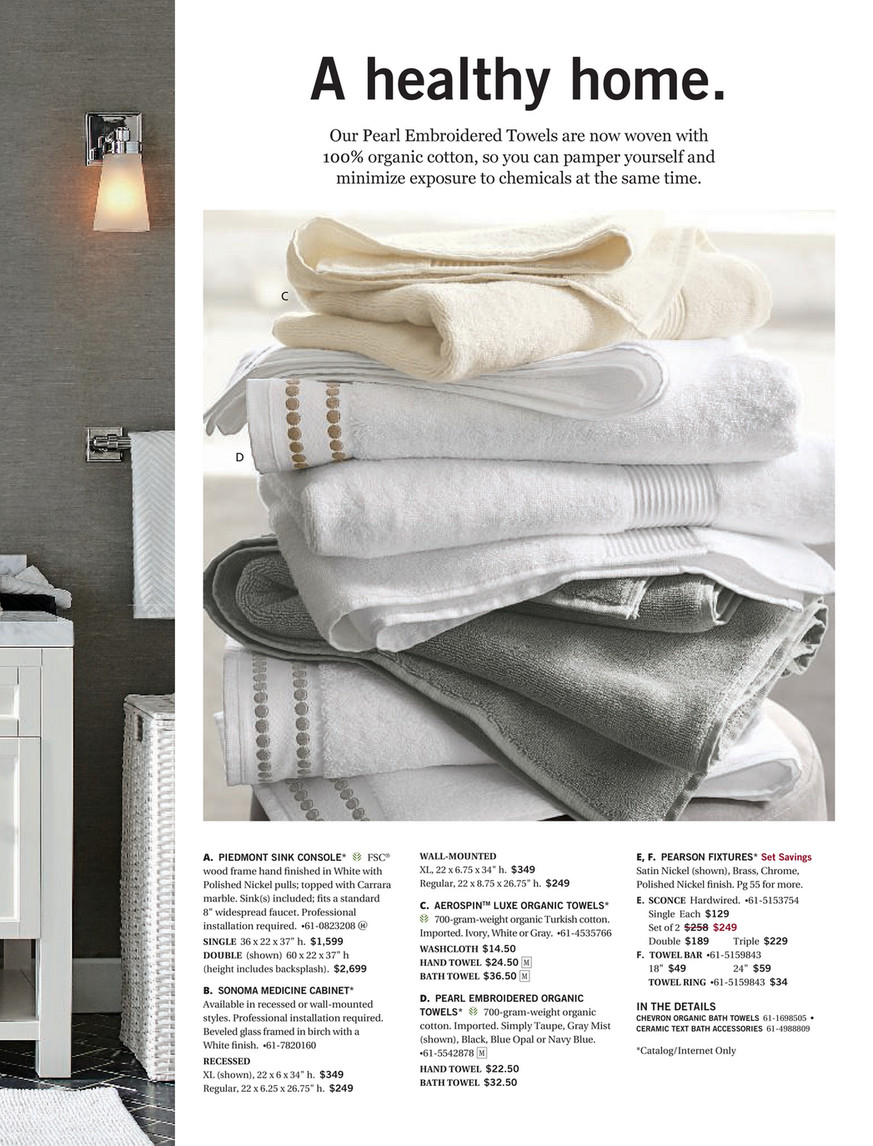 Pottery Barn Summer Bed Bath D3 Pearl Organic Embroidered