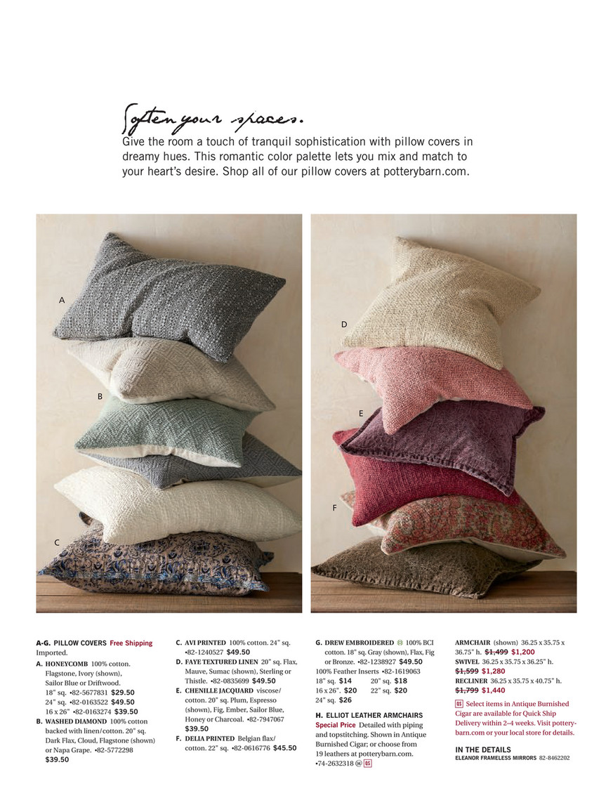 Faye Linen Textured Pillow Cover 20