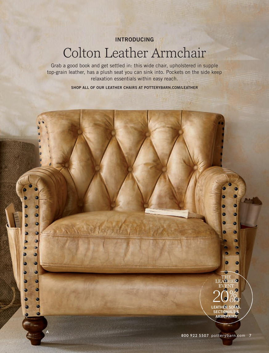 pottery barn colton chair