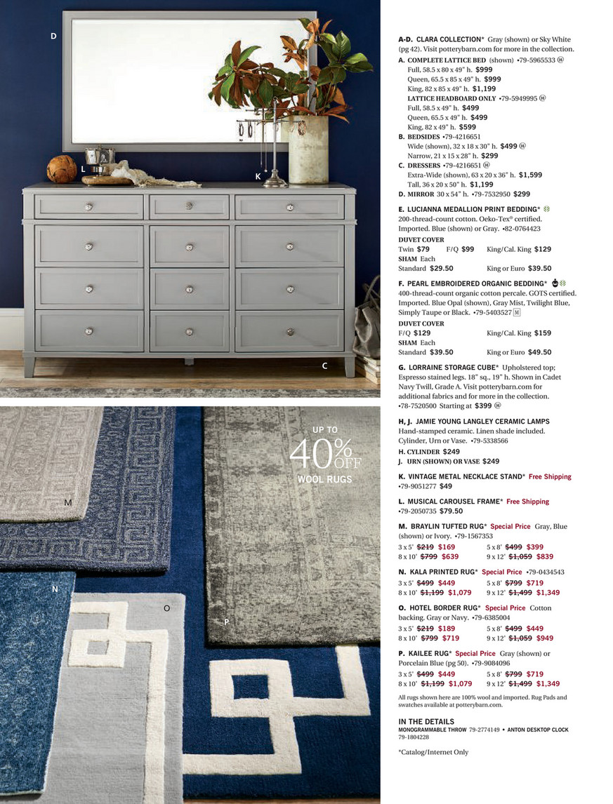 Pottery Barn Holiday Bed Bath D2 Page 66 67