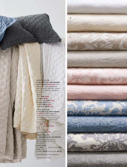 Pottery Barn Spring 2018 D1 Jacquard Linen Medallion Duvet Cover B C New Color A Belgian Flax Linen Diamond Quilt Sham Special 100
