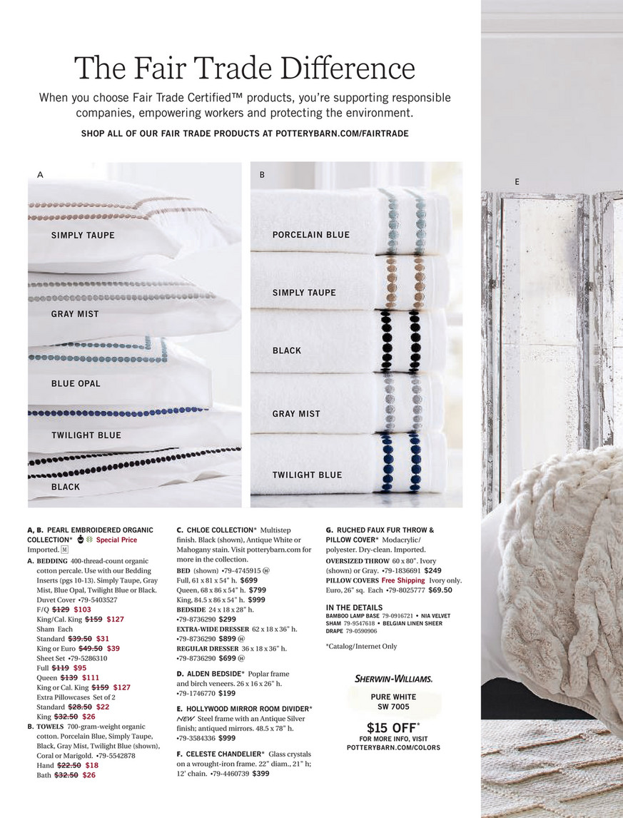 Pottery Barn Spring Bed Bath D1 Page 70 71