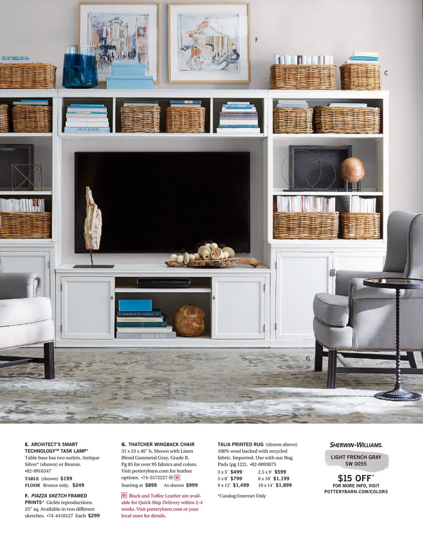 Pottery Barn Winter 2018 D2 Gabrielle Organizer Wood Drying