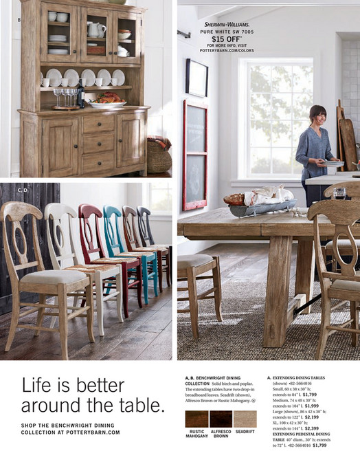 Pottery Barn Winter 2018 D2 Benchwright Buffet Seadrift