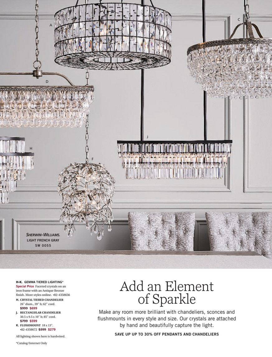 Pottery barn 2024 bella chandelier