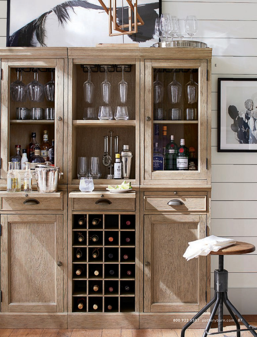 Pottery Barn Summer 2018 D3 6 Piece Modular Bar Wall Unit 2