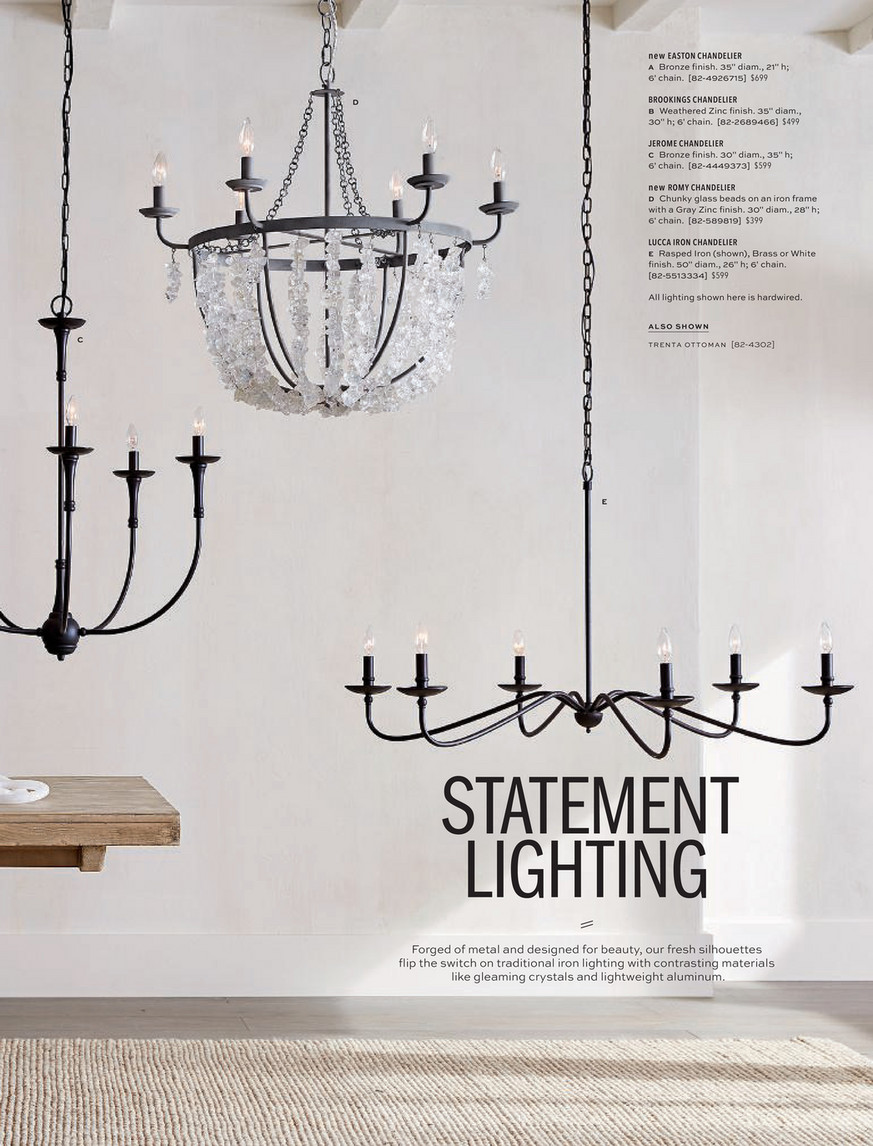 Pottery barn online jerome chandelier