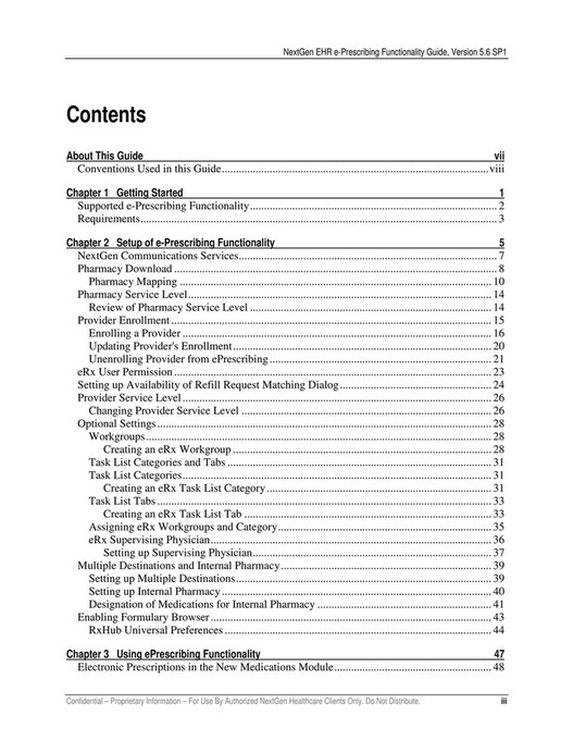 A New Leaf - NextGen EHR e-Prescribing Guide Version 5.6 SP1 - Page 1 ...