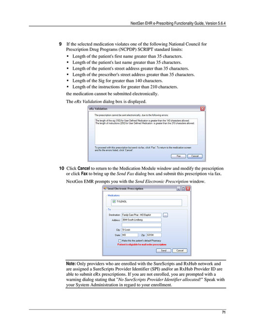 A New Leaf - NextGen EHR e-Prescribing Guide Version 5.6.4 - Page 78 ...
