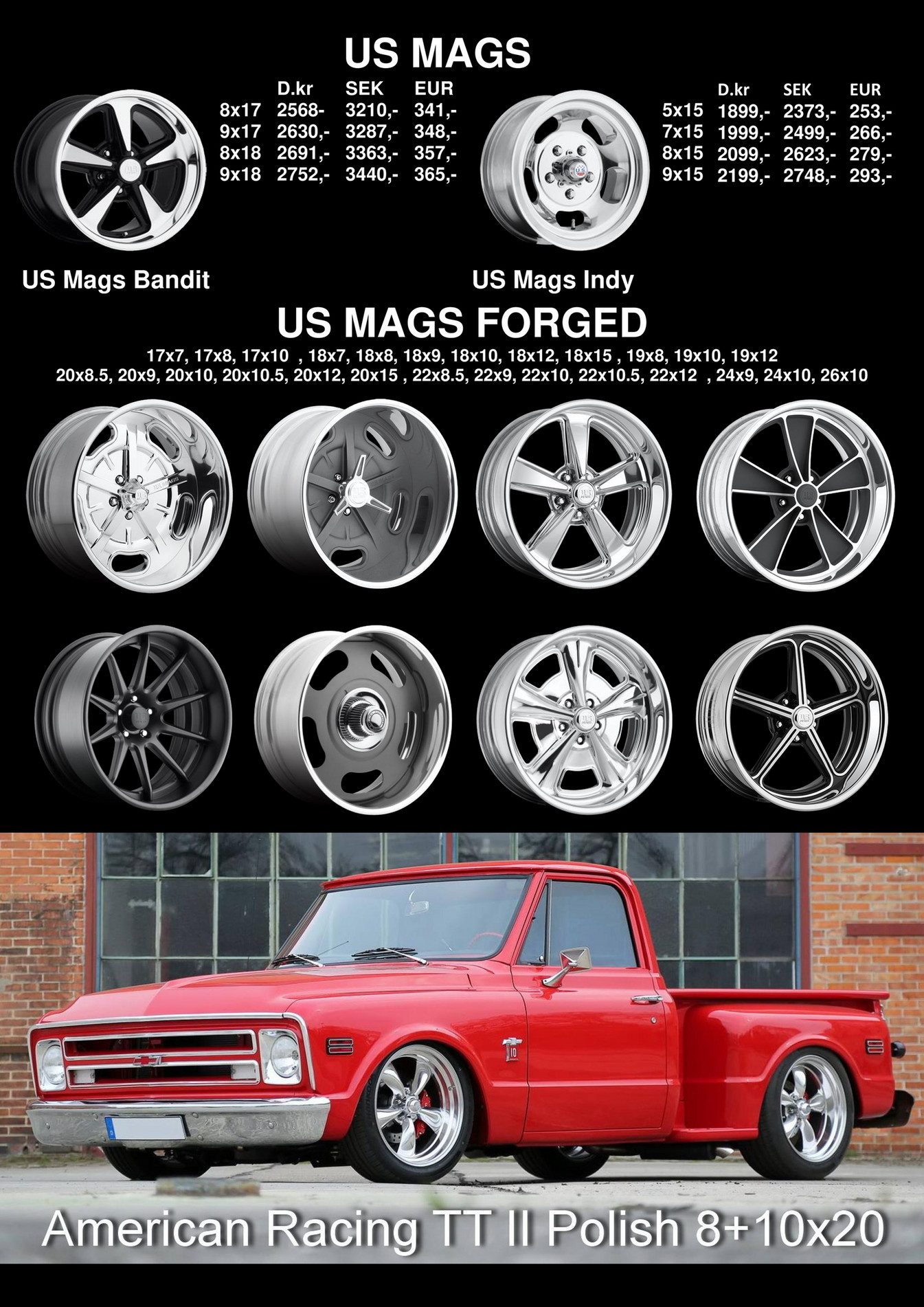 american racing magnum 500 wheels on My Publications 2017 Daekimporten Catalog Wheels And Tires For American Cars Page 18 19 Created With Publitas Com