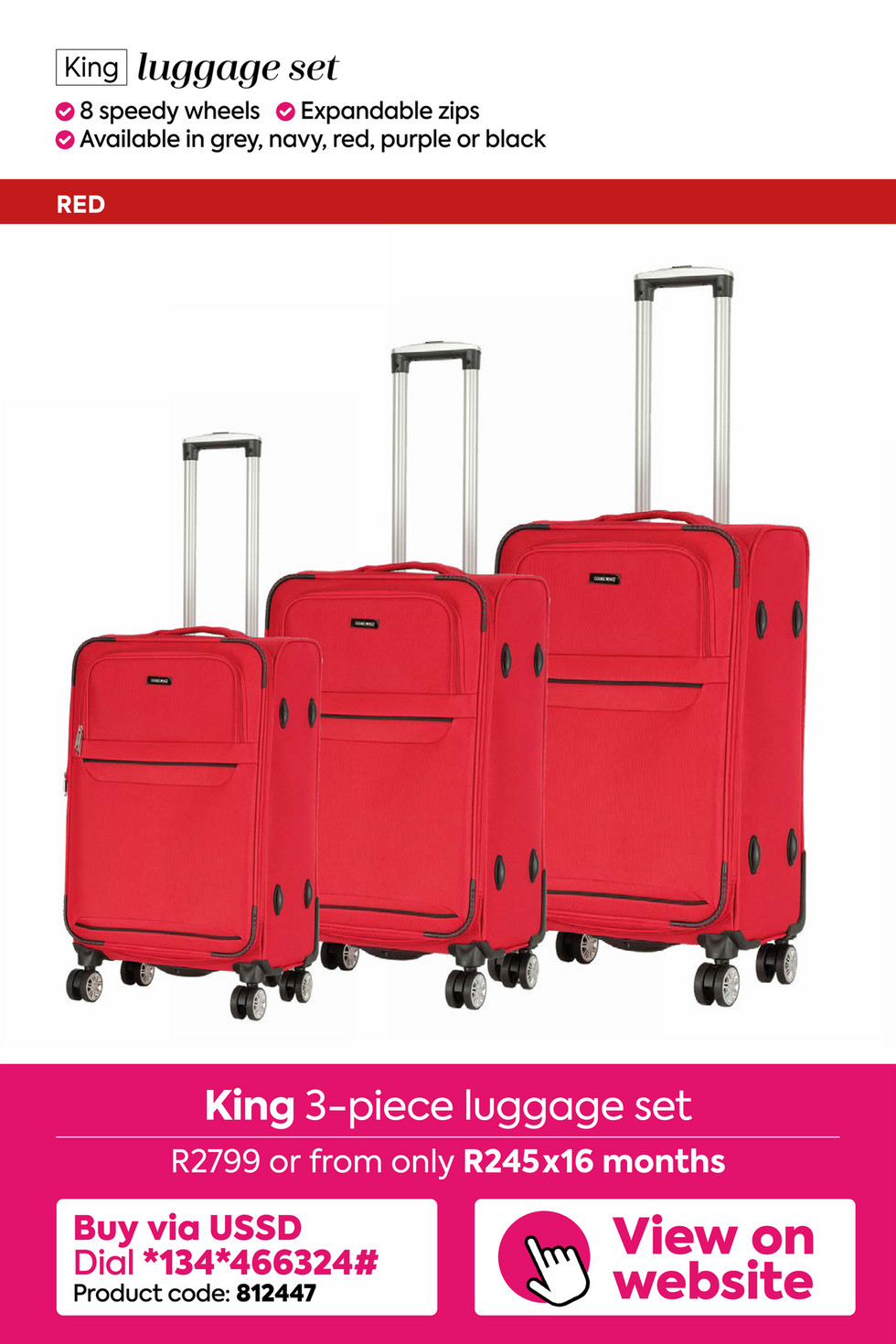 homechoice luggage catalogue