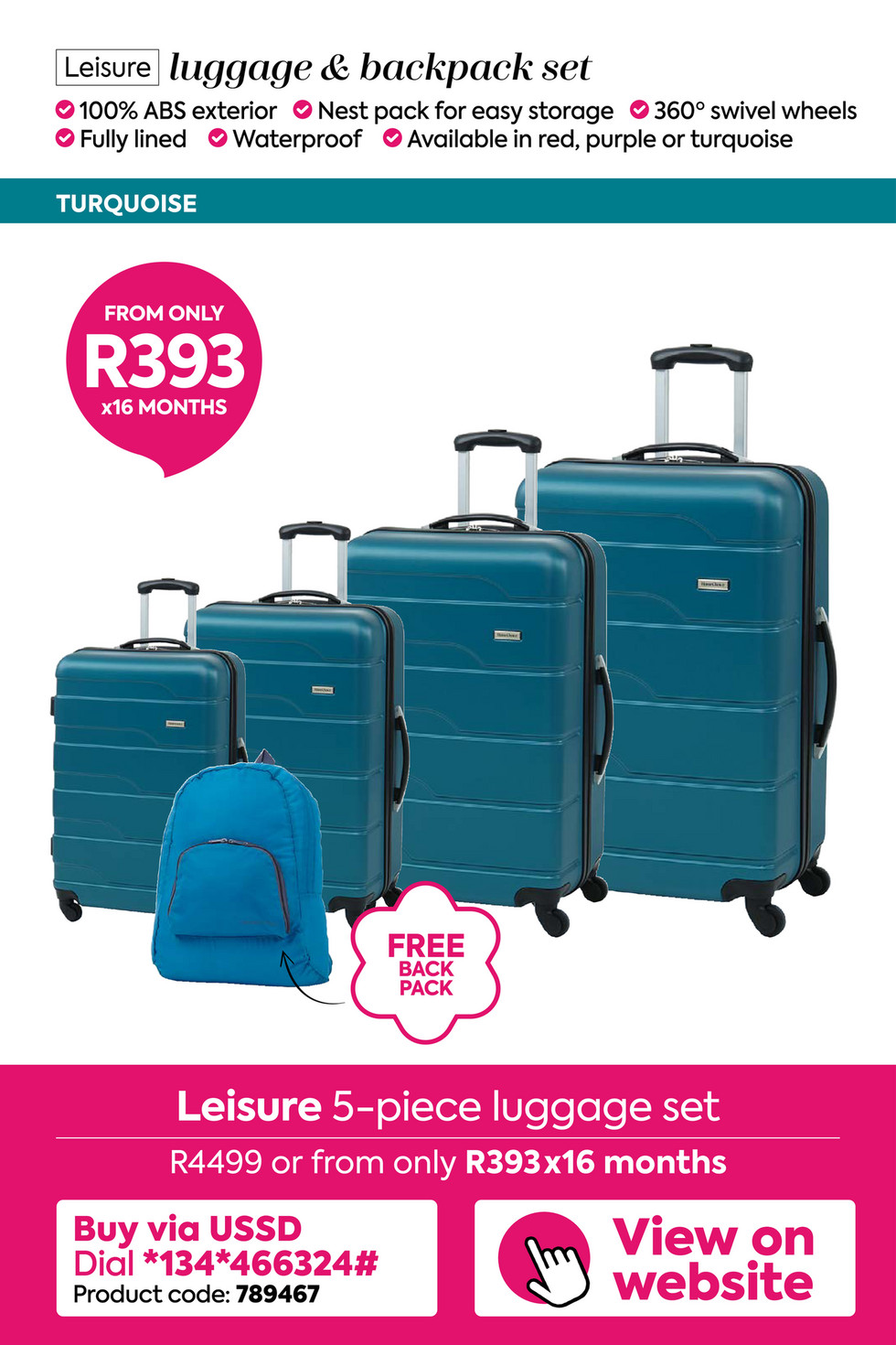 homechoice luggage catalogue