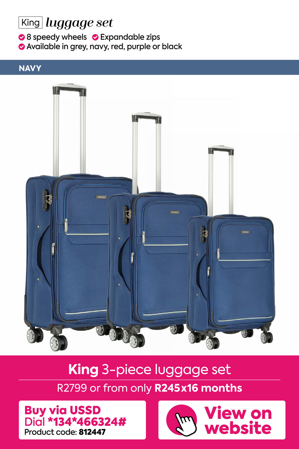 homechoice luggage set