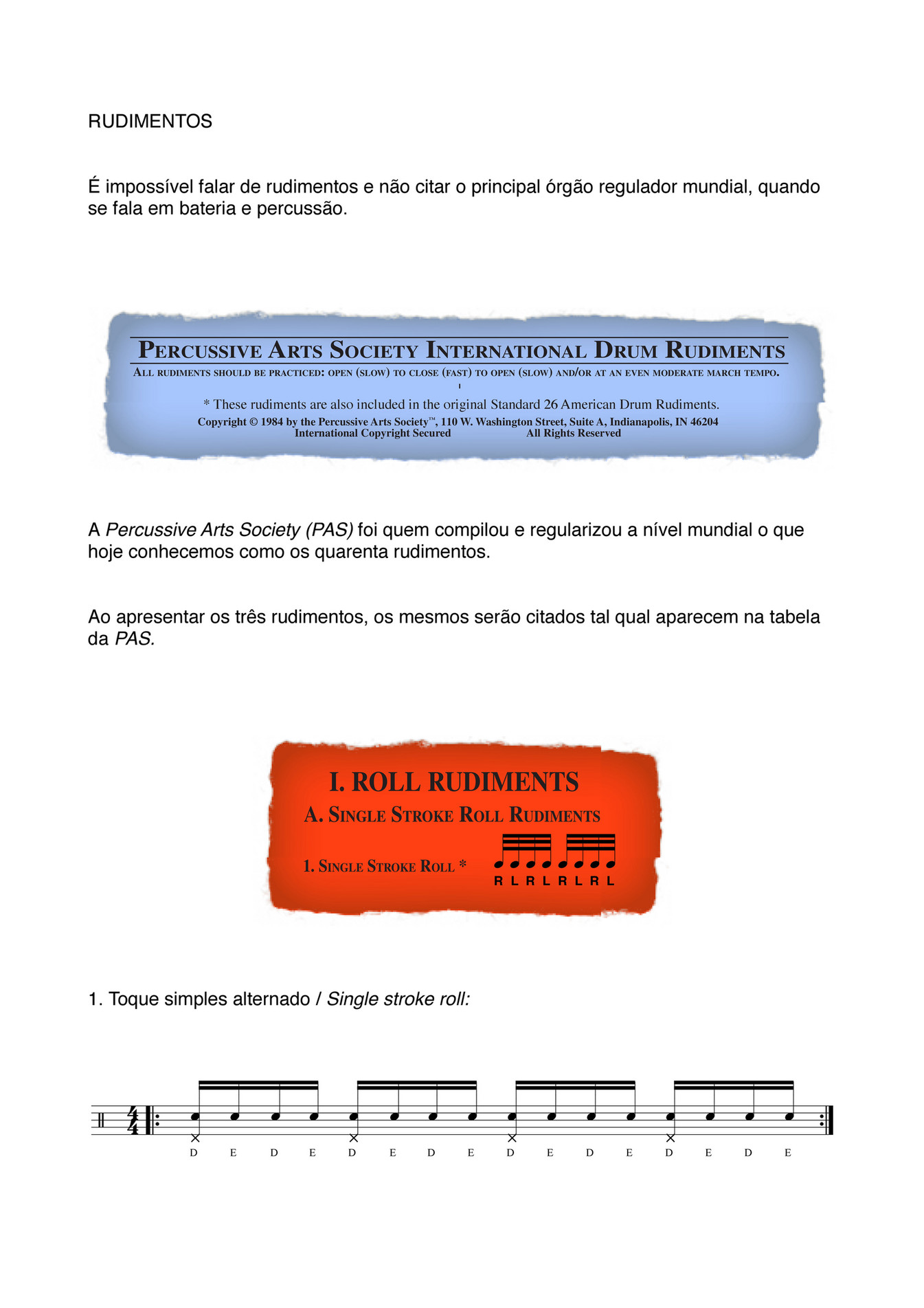 My Publications Rudimentos Single Double E Paradiddle Aula 1 Pagina 2 3 Created With Publitas Com