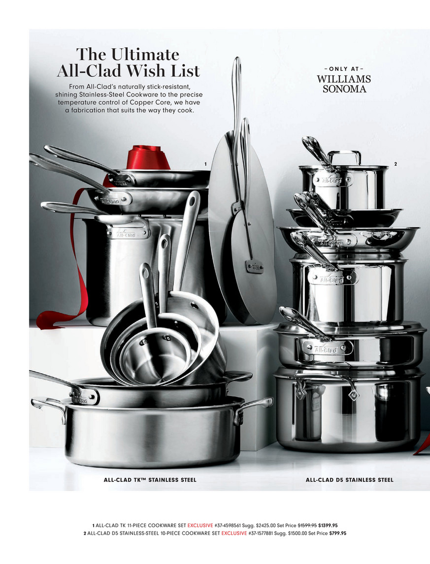 Williams Sonoma All-Clad Nonstick Ultimate Cookware Set