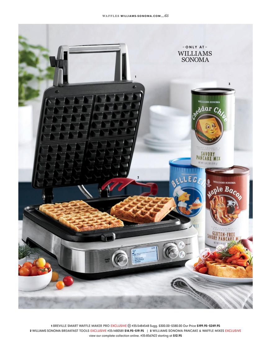 Williams-Sonoma - Winter 2020 - Breville Smart Waffle Maker Pro, 2-Square