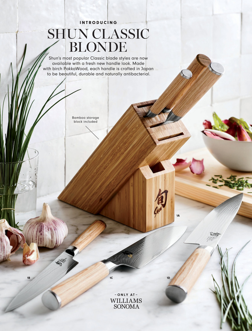 Gorgeous Knife Block Set, Shun Classic Blonde