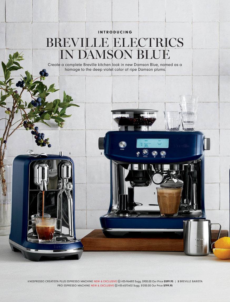 Breville - The Barista Express Impress Espresso Machine - Damson Blue