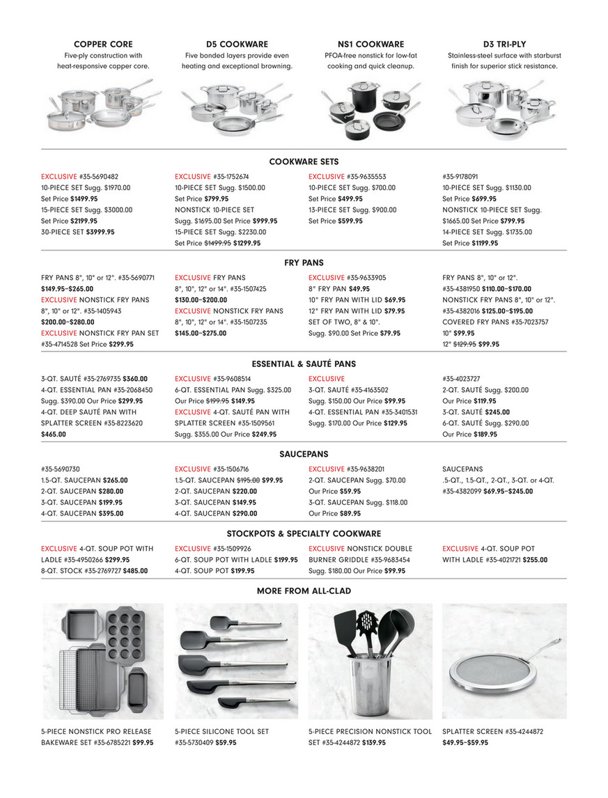 Williams-Sonoma - October 2020 - All-Clad Collective 10-Piece Cookware Set