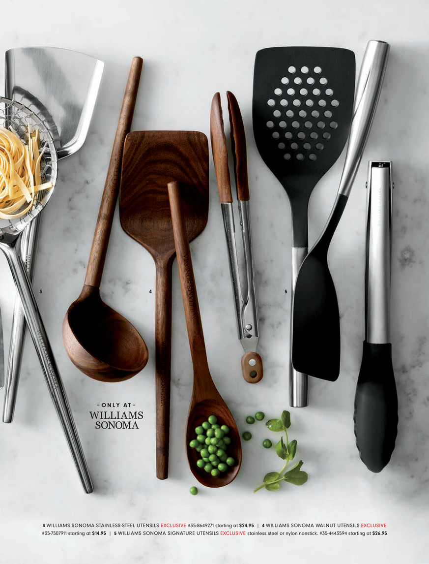 Williams Sonoma Stainless-Steel Silicone Utensils, Set of 4, Navy