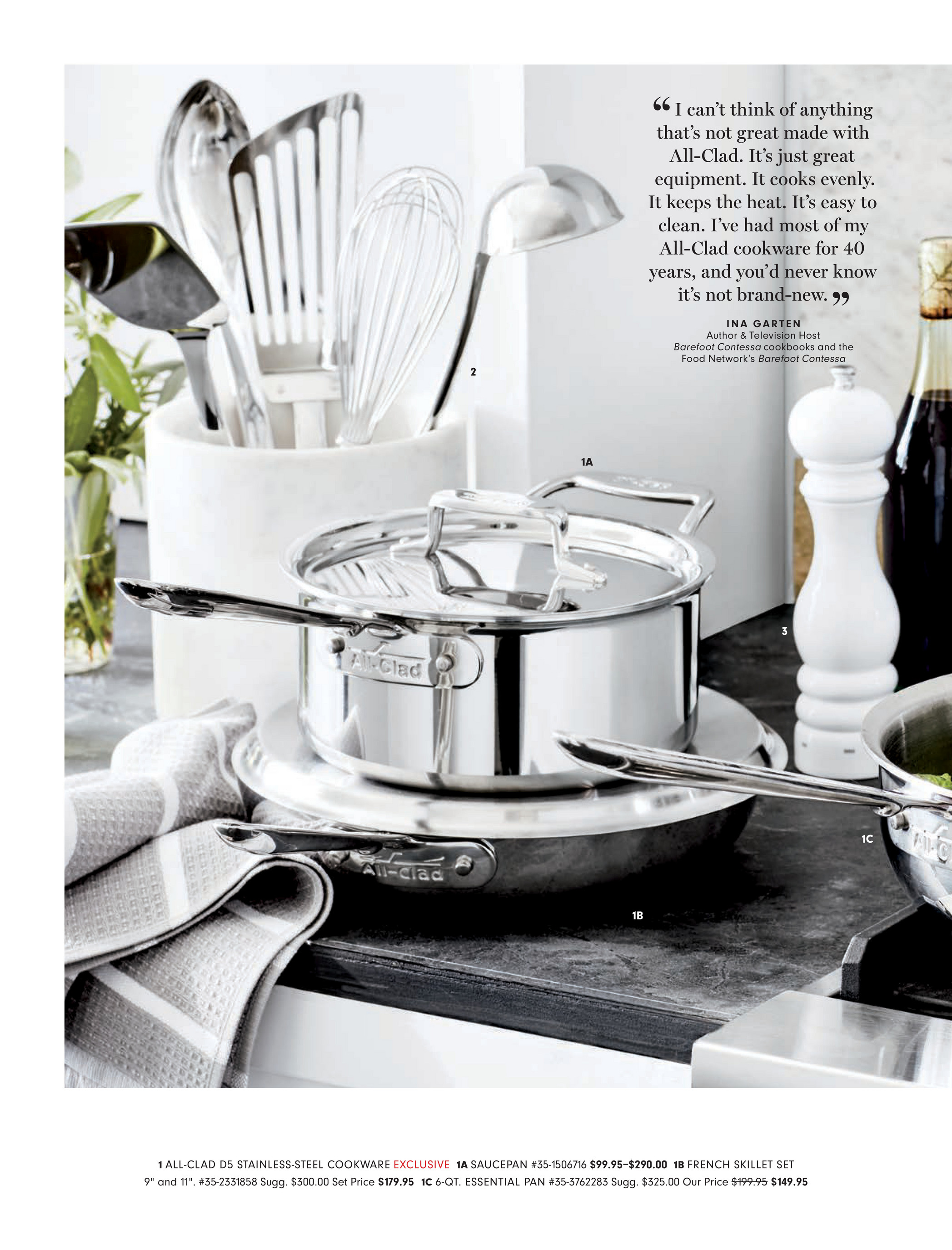 Ina Garten's favorite cookware brand, All-Clad, is on sale at