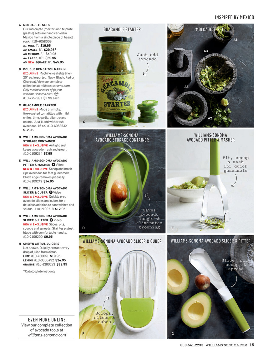 Williams Sonoma Avocado Slicer & Cuber, Fruit Tools