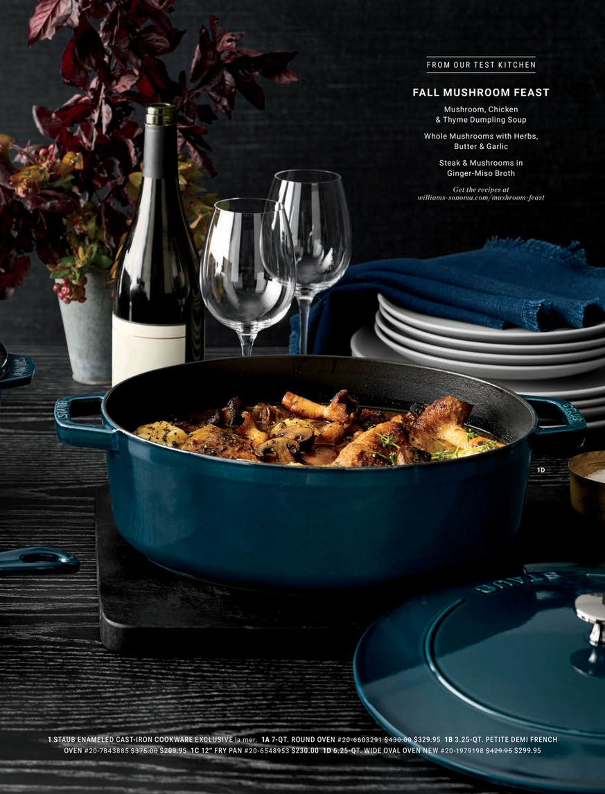 Williams-Sonoma - Fall 2023 - Staub Enameled Cast Iron Round Dutch