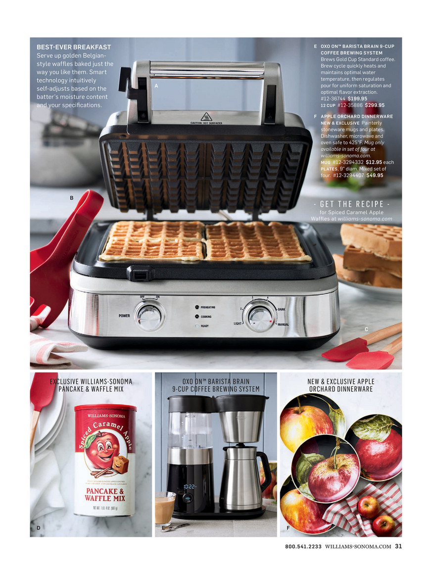 Williams Sonoma Breville Smart Waffle Maker Pro