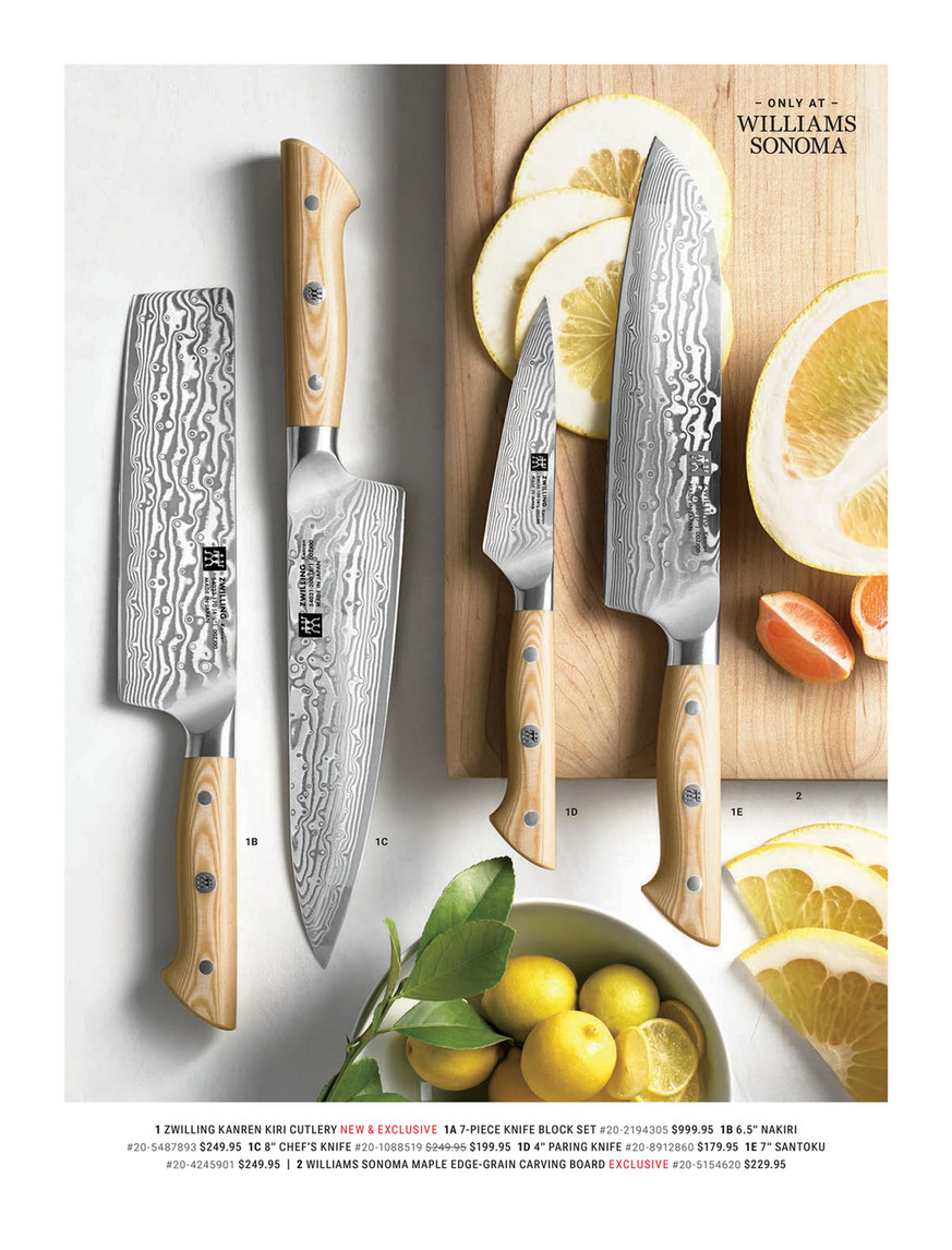 Williams-Sonoma - Spring 2024 - Zwilling Kanren Kiri Knives, Set of 7