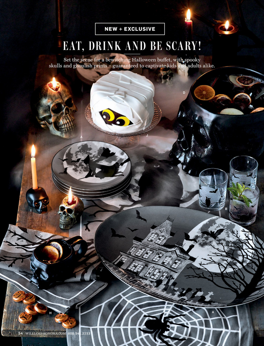 Williams sonoma shop halloween plates