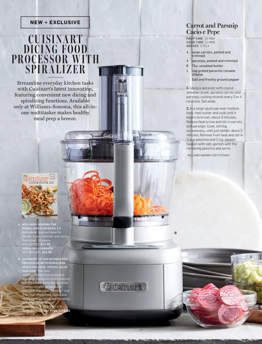 Elemental 13-Cup 3-Speed Silver Food Processor and Dicing Kit