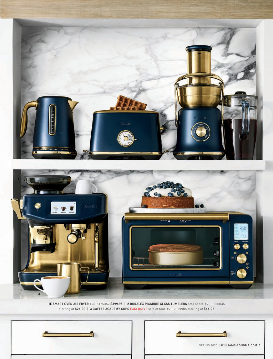 Williams-Sonoma - Spring 2025 - Breville Smart Oven Air Fryer, Damson Blue  & Brass
