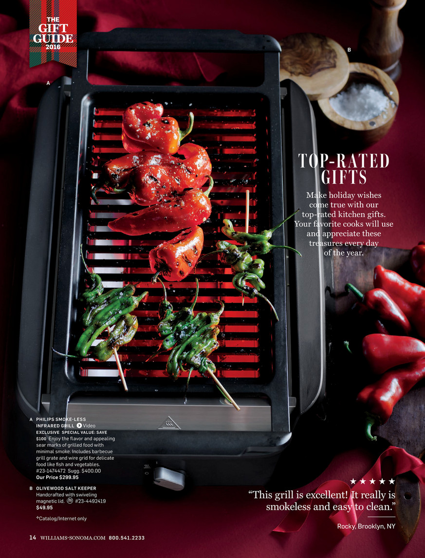 plaintiff with time You're welcome Williams-Sonoma - Holiday 2016 Great Gifts - Philips Smoke-Less Infrared  Grill with BBQ Grids