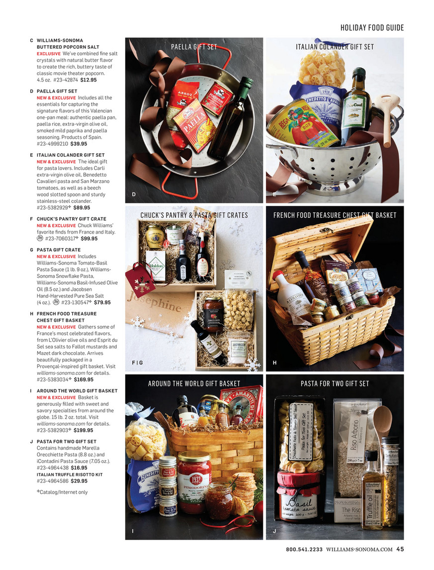 Williams-Sonoma - Holiday 2016 Food Gift Guide - Pasta Gift Crate