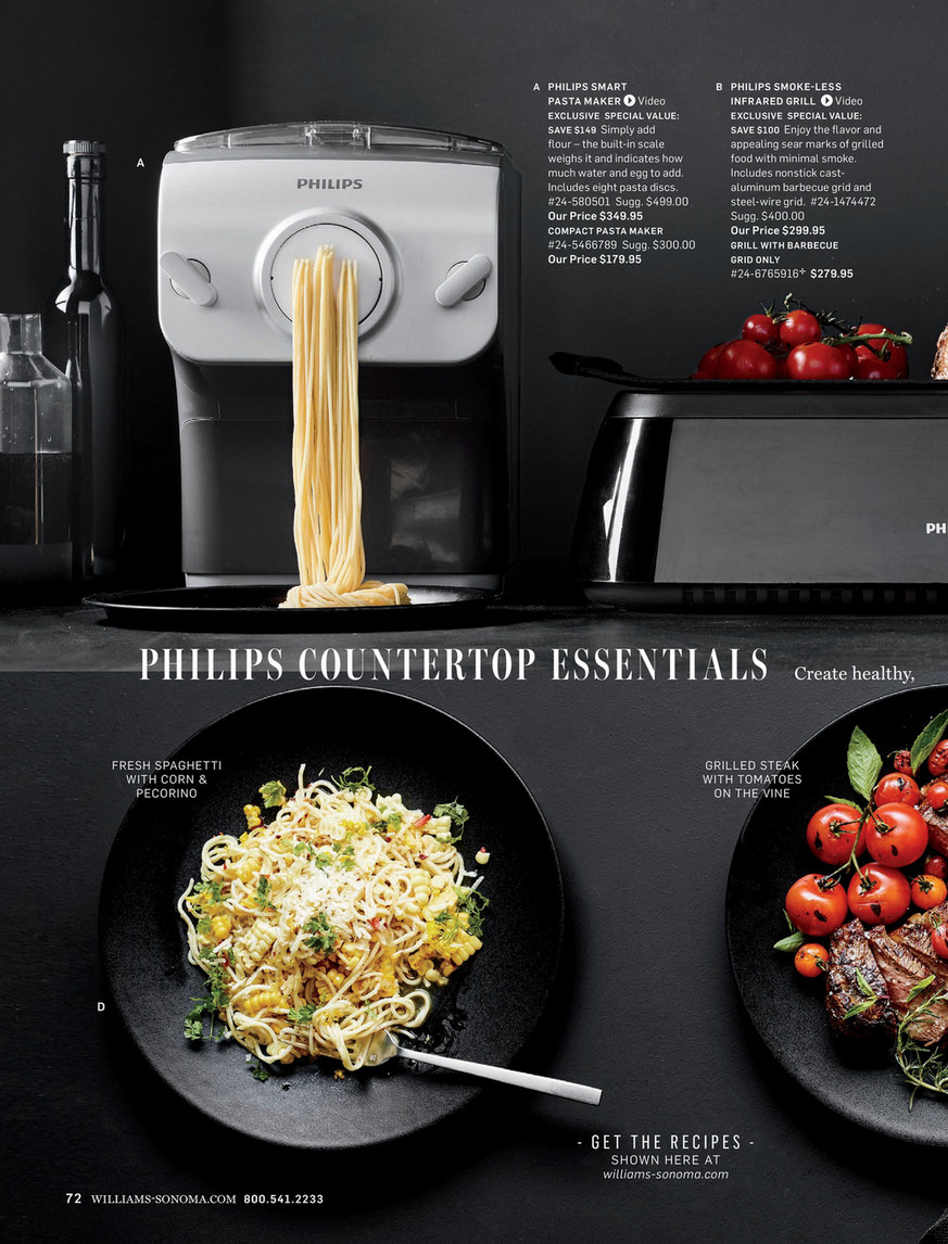 Williams-Sonoma - Fall 4 Catalog - Philips Smart Pasta Maker