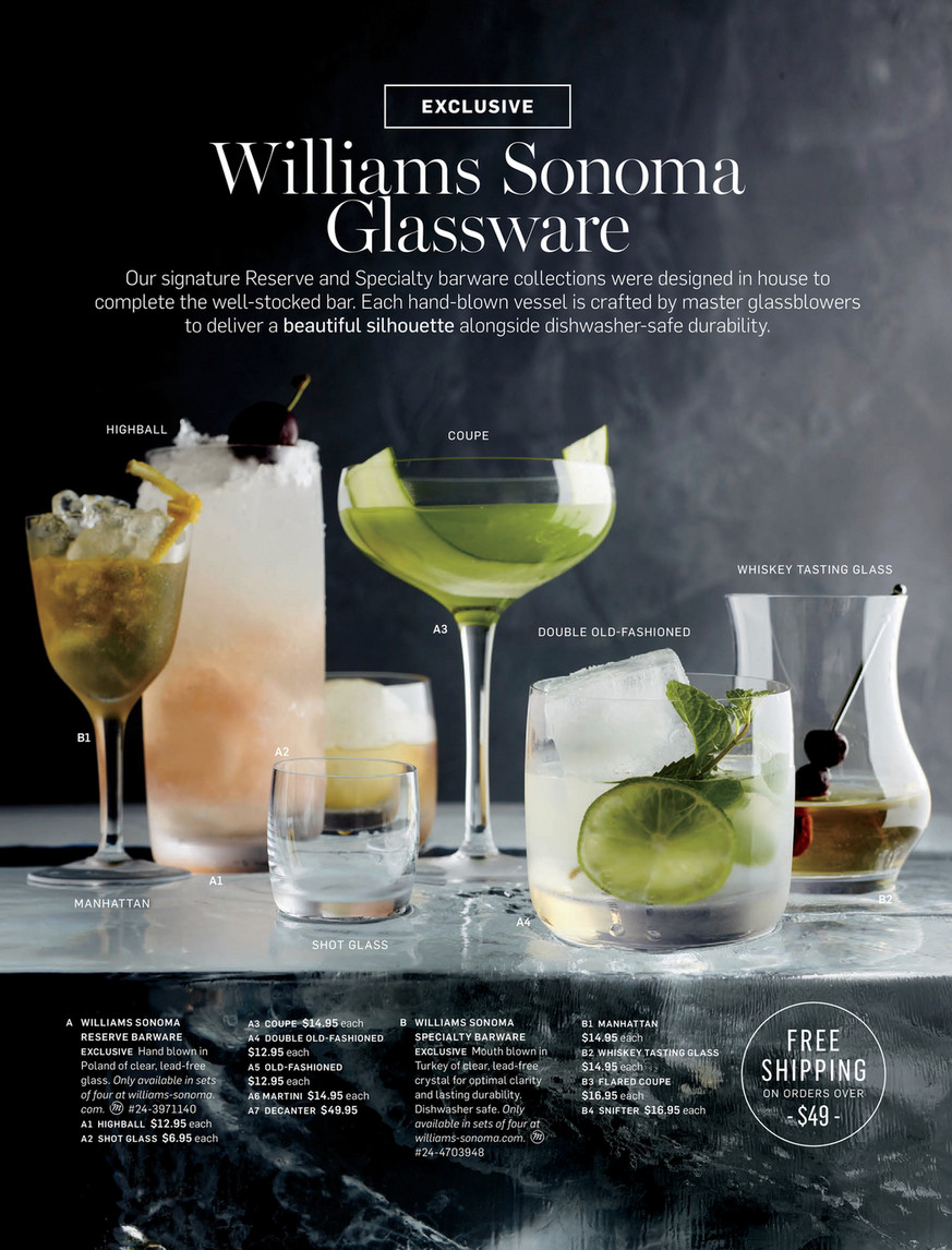 Williams Sonoma Reserve Martini Glasses