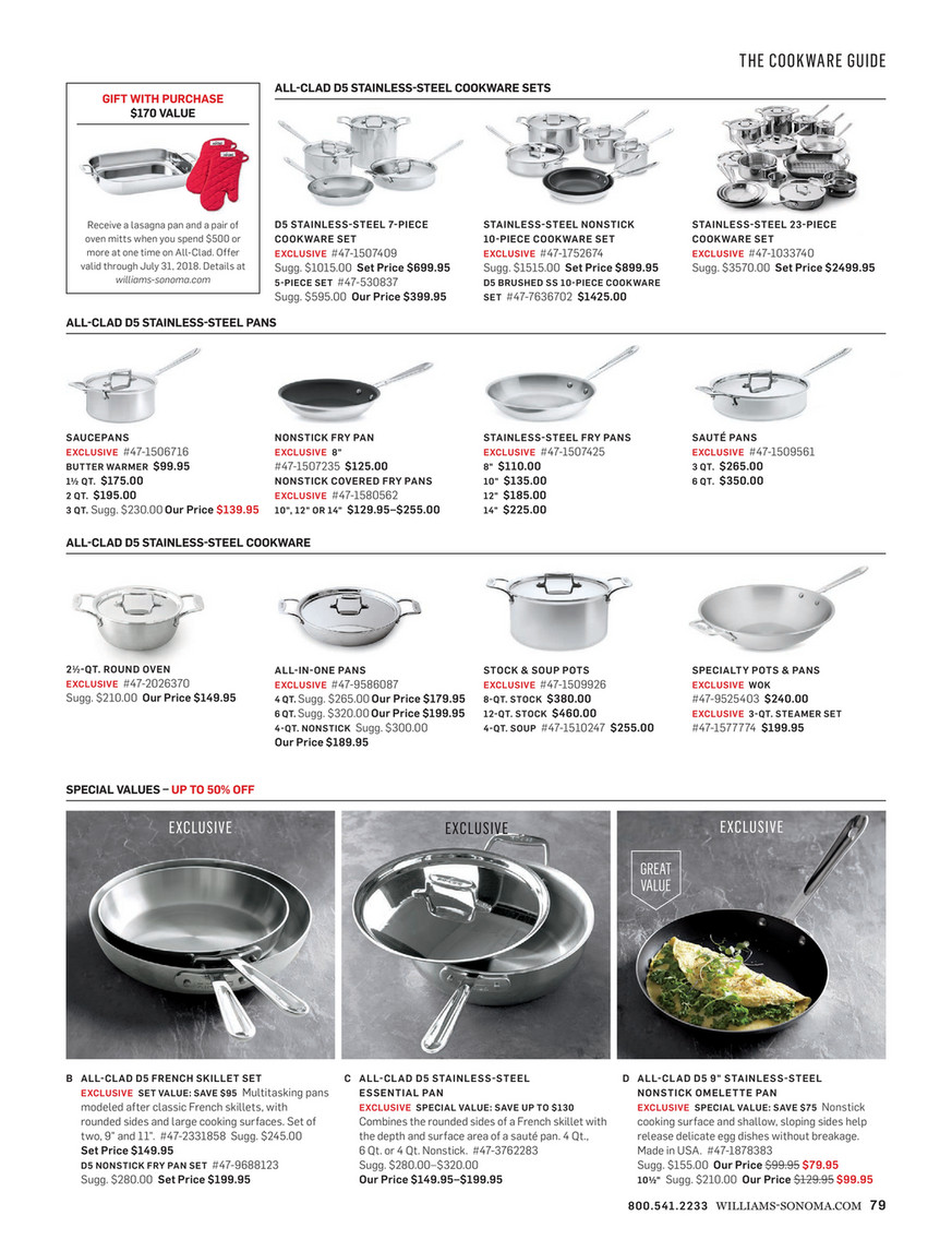 All Clad d5 Stainless-Steel All-In-One Pan