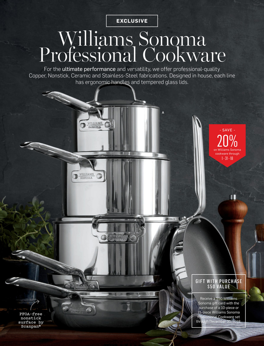 Williams-Sonoma Professional Nonstick 10-Piece Cookware Set